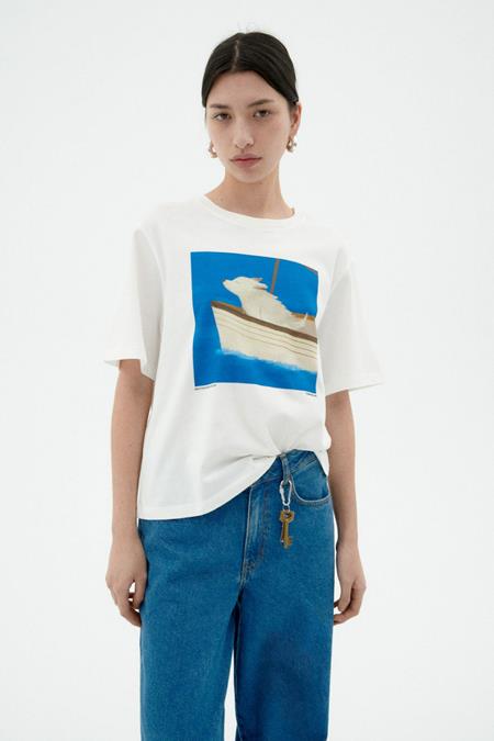 T-Shirt Sailor Dog Lucia White 