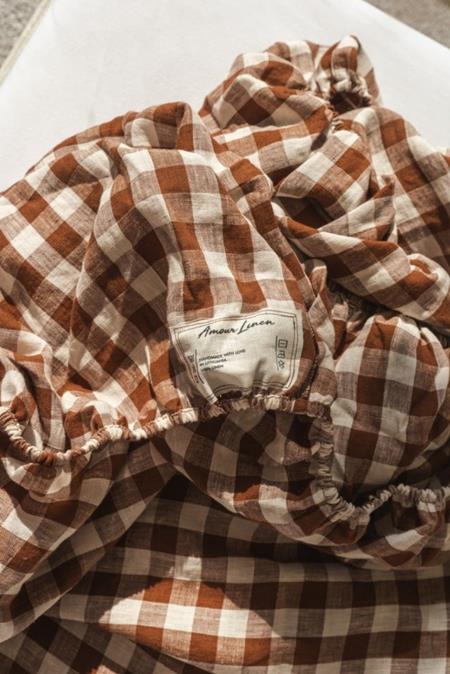 AmourLinen: Spannbetttuch M...