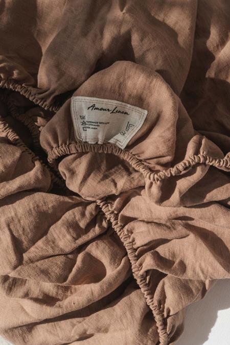 Spannbetttuch Rosy Brown