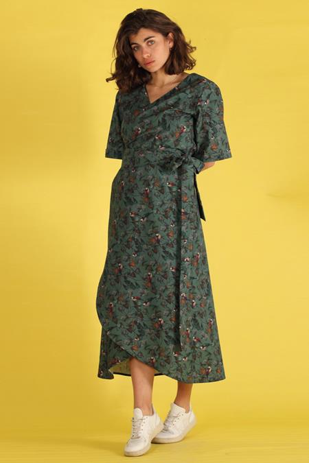 Wickelkleid Lilla Grün