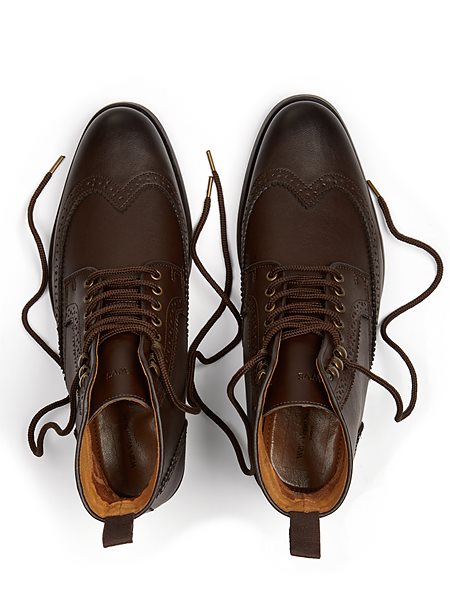 Men's Brogue Boots Dark Brown from Shop Like You Give a Damn