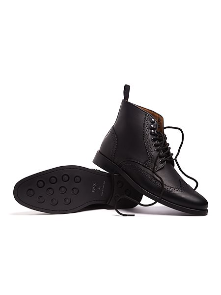 Men's Brogue Boots Black from Shop Like You Give a Damn