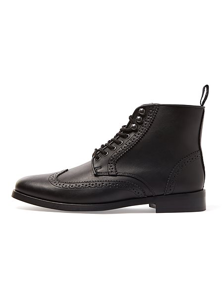 Men's Brogue Boots Black from Shop Like You Give a Damn