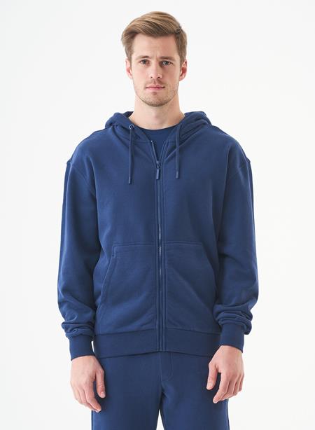 Unisex Zip-Up Hoodie Junda Navy