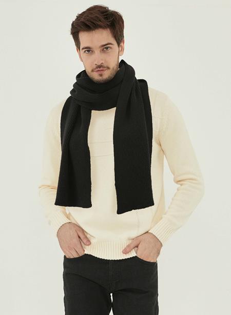 Unisex Strickschal Schwarz