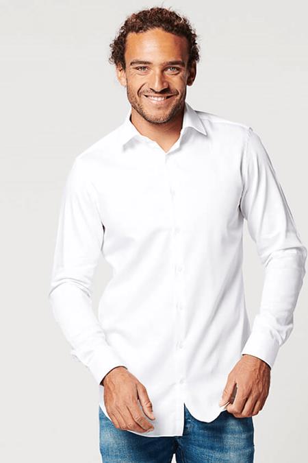 SKOT: Shirt Slim Fit Sleeve Length 7 Circular White