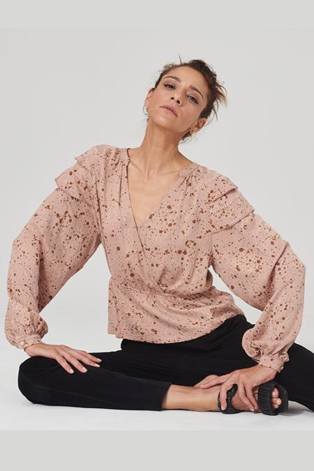 Lovjoi: Bluse Marilin Rosewood Spots