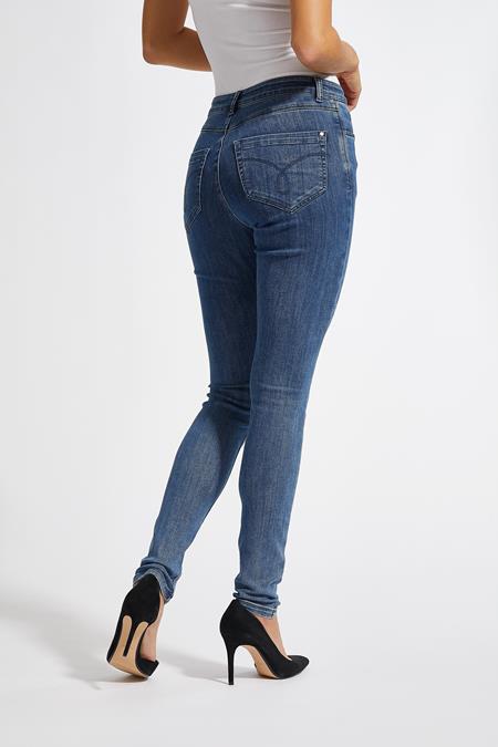 LAURIE: Skinny Jeans Olivia Ml Medium Blauw Denim