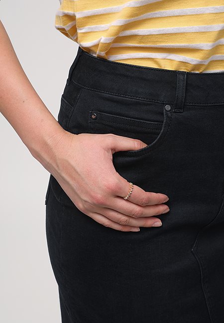 Denim Skirt Celandine Washed Black from Shop Like You Give a Damn