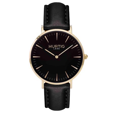 Hurtig Lane Watch Mykonos Cactus Leather Gold, Black & Black