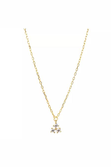 Necklace Vistosa Trio Gold Clear White