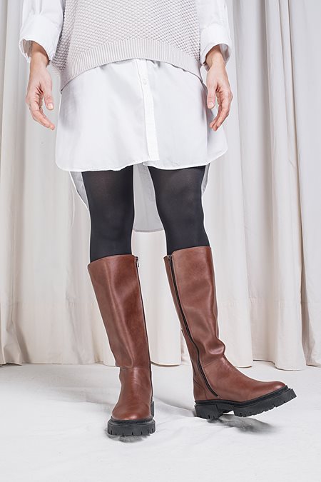 Boots Aurora Vegan Eco-Leather Brown from Shop Like You Give a Damn