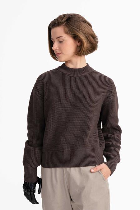 Trui Rib Knit Manika Donkerbruin