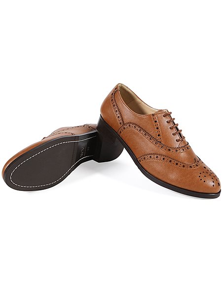 Shoes Men Wide Fit Oxford Brogues Tan from Shop Like You Give a Damn