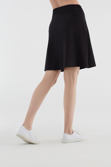 Skirt A-Line With Comfort Waistband Black