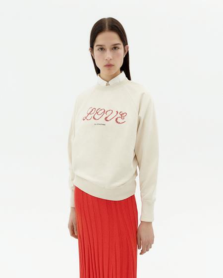 Sweatshirt Bonnie White Love Heart Cream via Shop Like You Give a Damn