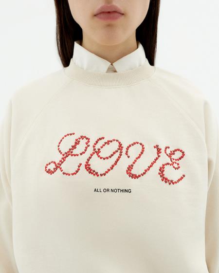 Sweatshirt Bonnie White Love Heart Cream from Shop Like You Give a Damn
