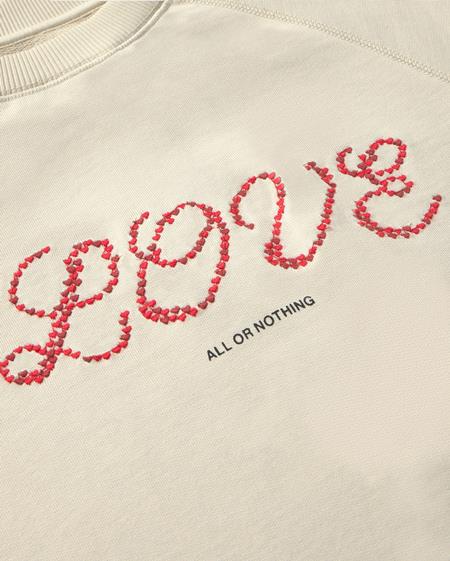 Sweatshirt Bonnie White Love Heart Cream from Shop Like You Give a Damn