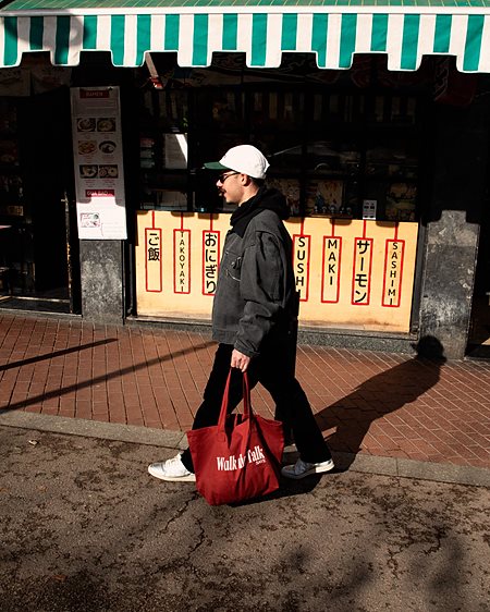 Totebag Walk The Talk Dark Red from Shop Like You Give a Damn