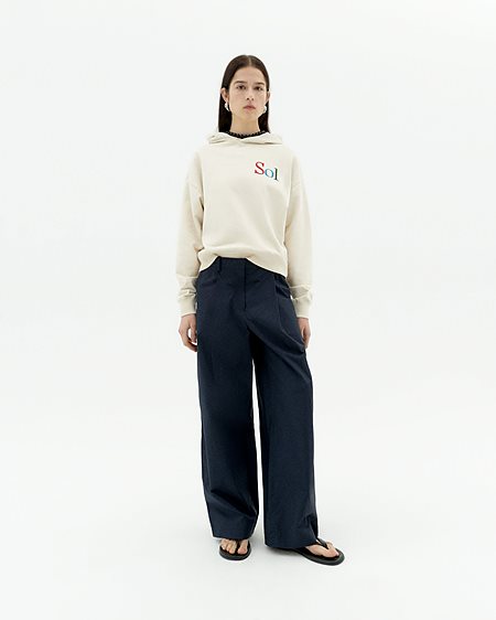 Hooded Sweatshirt Sun Type Valeria Off White from Shop Like You Give a Damn