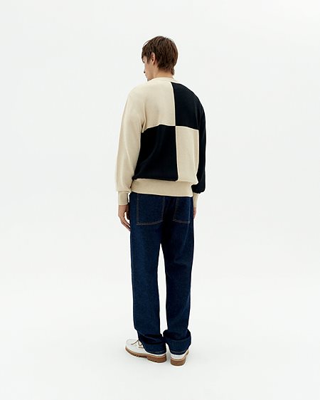 Knit Sweater Khem Black & Beige from Shop Like You Give a Damn