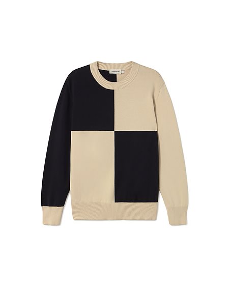 Knit Sweater Khem Black & Beige from Shop Like You Give a Damn