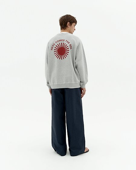 Sweatshirt Retro Sun Pepe Grey from Shop Like You Give a Damn
