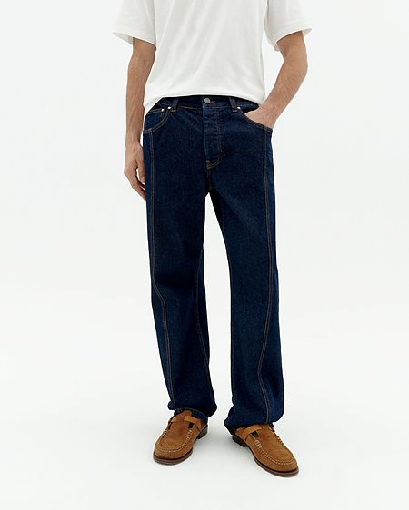 Denim Pants Rainn Medium Wash Blue via Shop Like You Give a Damn
