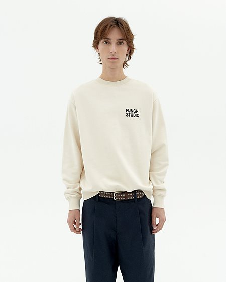Sweatshirt Funghi Leon White from Shop Like You Give a Damn