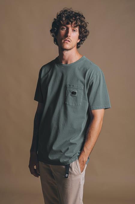 Trendsplant: T-Shirt Garza Pigment Geverfd Vintage  Indigo