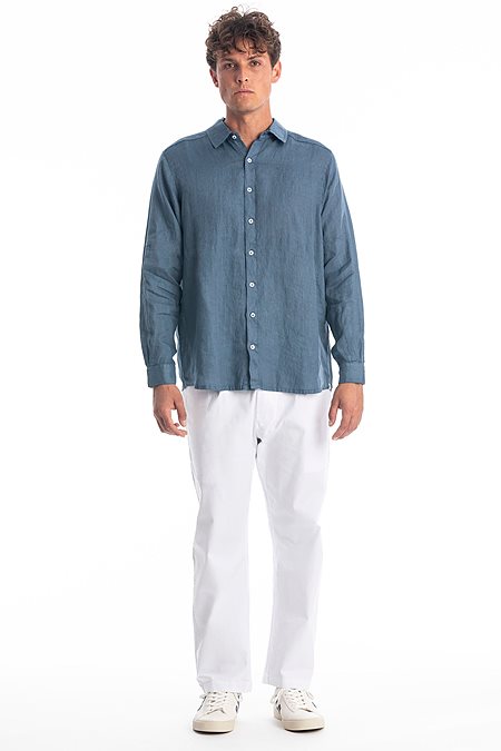 Shirt Alain Jeans Blue via Shop Like You Give a Damn