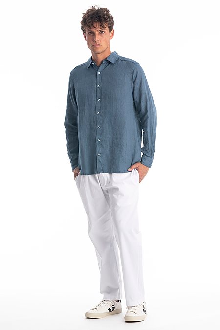 Shirt Alain Jeans Blue from Shop Like You Give a Damn