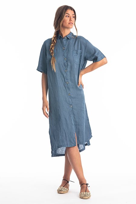 Dress Shirt Iria Jeans Blue from Shop Like You Give a Damn
