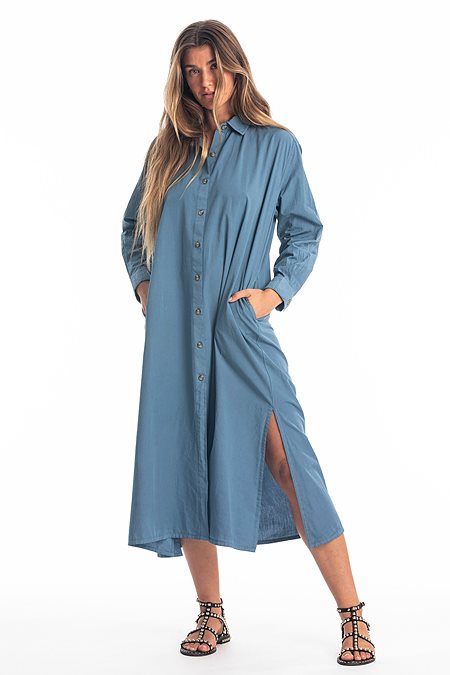 Shirt Dress Safari Jeans Blue via Shop Like You Give a Damn