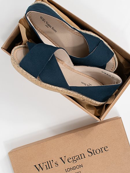 Espadrilles Cross Over Straps Marine Canvas via Shop Like You Give a Damn