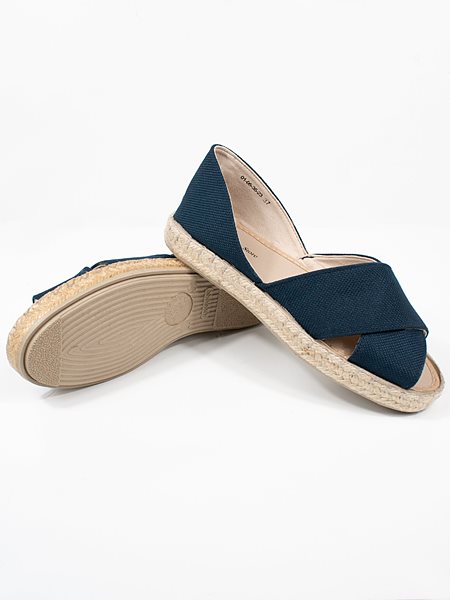 Espadrilles Cross Over Straps Marine Canvas from Shop Like You Give a Damn