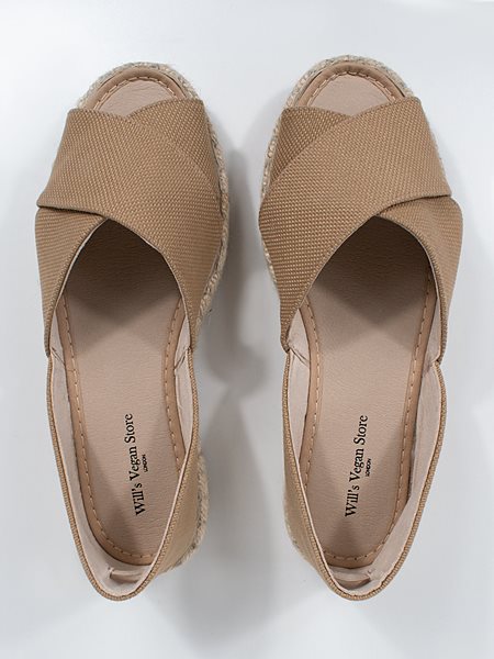 Espradilles Cross Over Straps Tan Canvas from Shop Like You Give a Damn