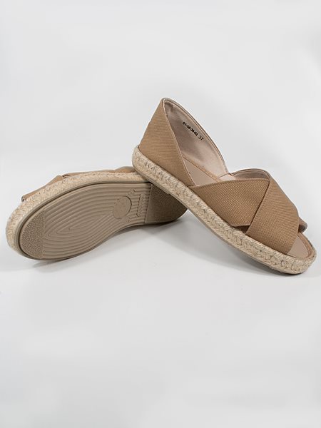 Espradilles Cross Over Straps Tan Canvas from Shop Like You Give a Damn