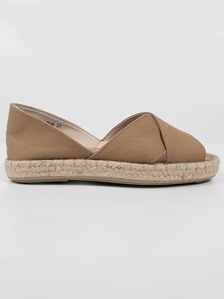 Espradilles Cross Over Straps Tan Canvas from Shop Like You Give a Damn