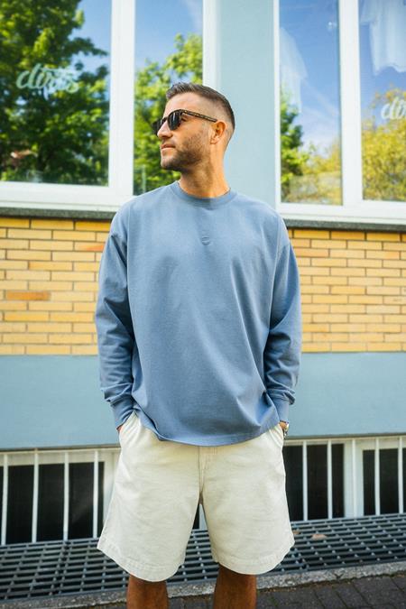 Langarmshirt Stormy Blue