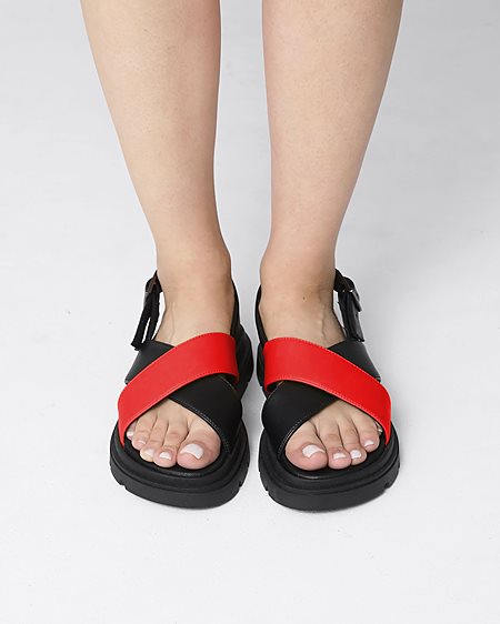 Sandals Glare Red/Black from Shop Like You Give a Damn
