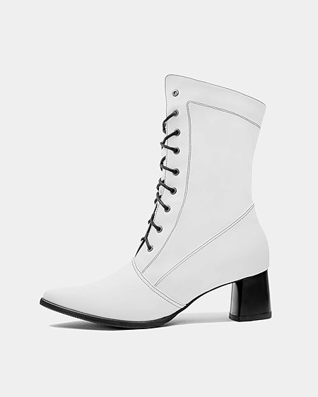 High Boots White via Shop Like You Give a Damn