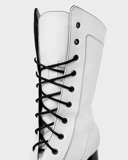 High Boots White from Shop Like You Give a Damn