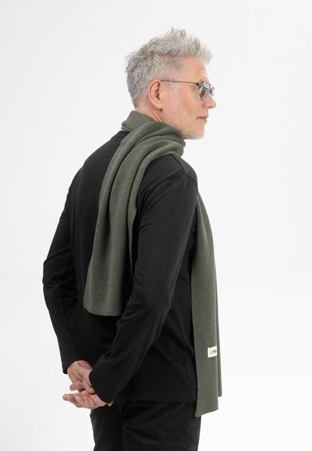 Strickschal Jacquard Rib Asmee Grün Melange