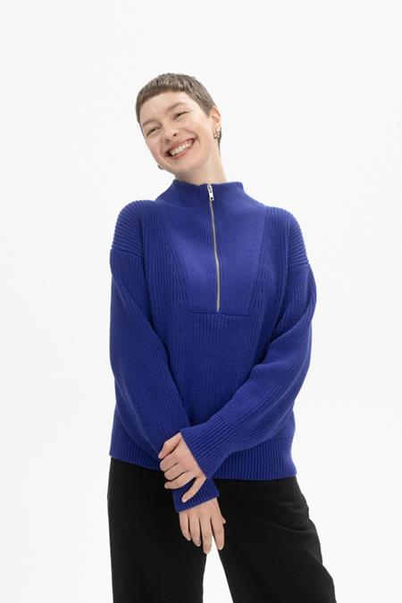 Gebreide Trui Rib Kimaya Bold Blue