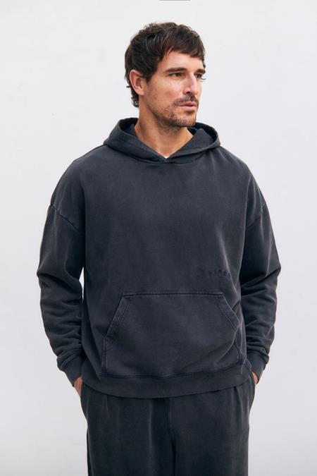 Rotholz: Hoodie Logo Washed Black