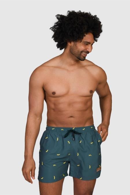 Narwal: Zwemshorts Bananenprint Donkergroen