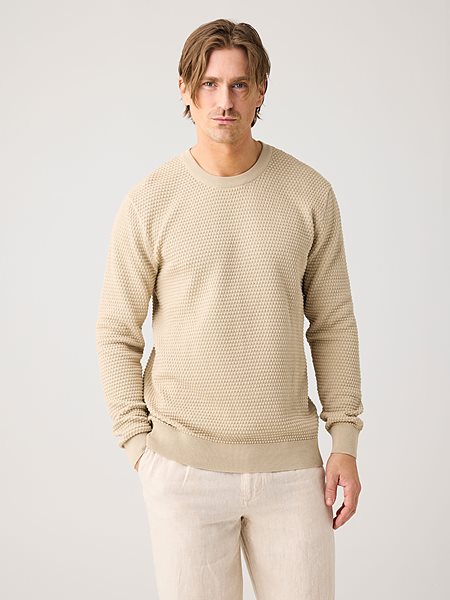 Knit Sweater Vagn Bubble Crew Neck Light Feather Grey from Shop Like You Give a Damn