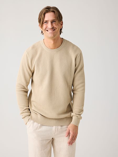 Knit Sweater Vagn Bubble Crew Neck Light Feather Grey from Shop Like You Give a Damn