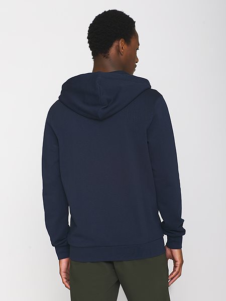 Zip Hoodie Kangaroo Badge Total Eclipse Navy from Shop Like You Give a Damn